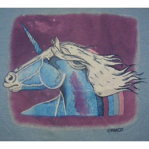 Vintage 80s Ronnie McDowell Unicorn Single Stitch T-Shirt Men's XL Concert Tour - Picture 2 of 7